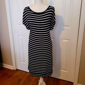 FINAL CLEARANCE  Black w/white striped dress